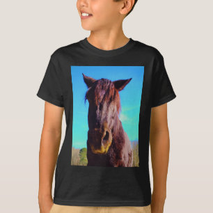 Lila Horse w/ Grönt Mouth Tröja