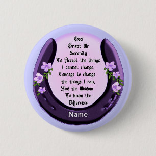 Lila Horseshoe Serenity pin Knapp