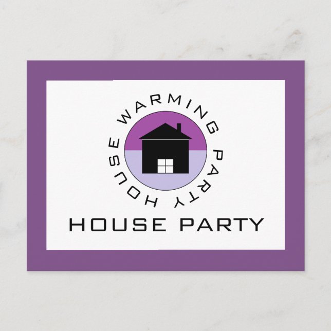 Lila House Logotyp, inbjudan till Houseworkteknike (Framsida)