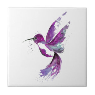 Lila Hummingbird Kakelplatta
