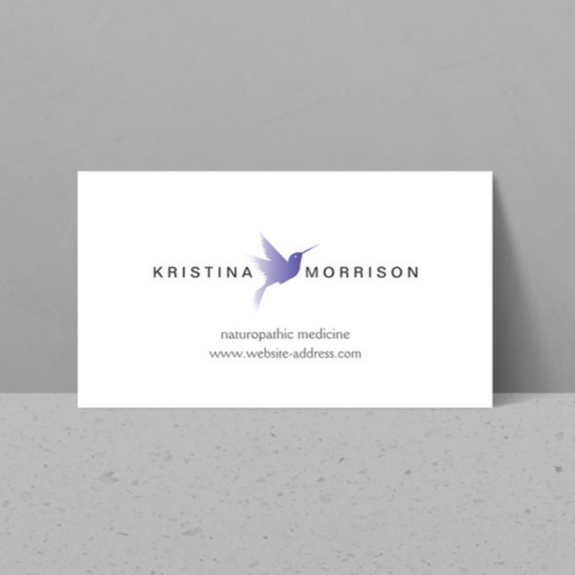 Lila Hummingbird Logotyp Naturopaths, Healthcare Visitkort (Skapare uppladdad)