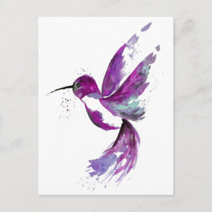 Lila Hummingbird Vykort