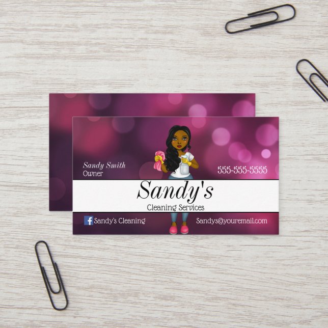 Lila Hushållning Visitkort (Fram/Back In Situ)