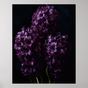 Lila Hyacint Flowers Art Print Poster
