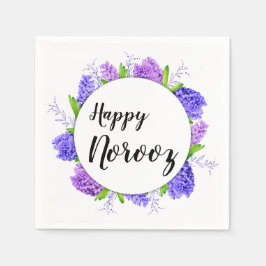 Lila Hyacinth Nyårsutandning Lycklig Norooz Pappersservett
