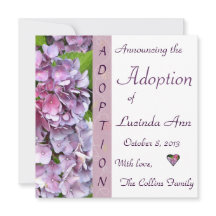 Lila Hydrangea Adoption Anteckning