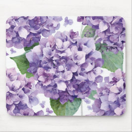 Lila Hydrangea Akvarell Blommig Lavendel Blomning Musmatta
