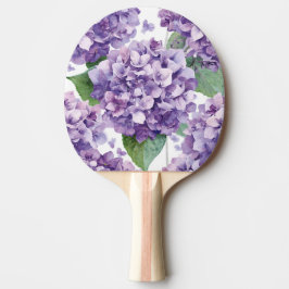 Lila Hydrangea Akvarell Blommig Lavendel Blomning Pingisracket