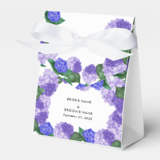 Lila Hydrangea Blommig Grönska Modern Bröllop Presentaskar