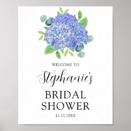 Lila Hydrangea Botanisk Möhippa Välkommen Poster
