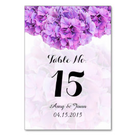 Lila hydrangea bröllop bordsnummer hydrangea4