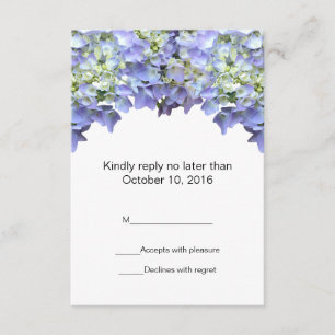 Lila Hydrangea Bröllop OSA Kort