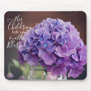 Lila Hydrangea Christian Mors dag Verse Musmatta
