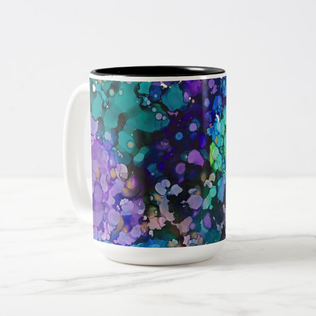 Lila Hydrangea Coffee Mugg (Framsida vänster)