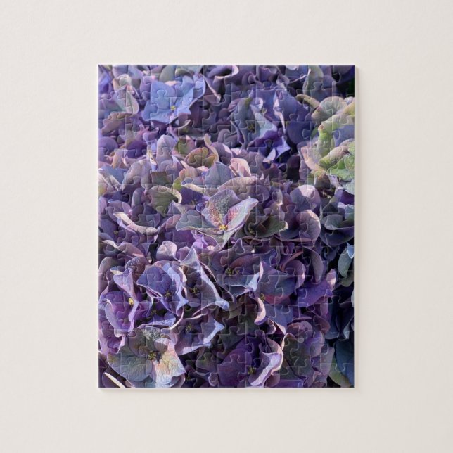 Lila Hydrangea Flower Original Photo Unique Pussel (Vertikal)