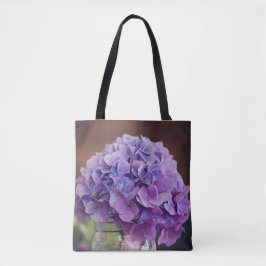 Lila Hydrangea i Mason Burk Photograph Tygkasse