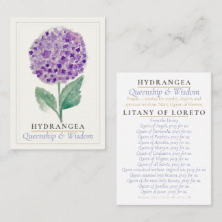 Lila Hydrangea Marian Garden Heliga Kort | Drottni