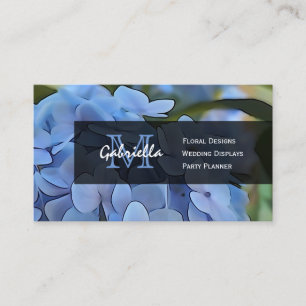 Lila Hydrangea Monogram-Affärskort Visitkort