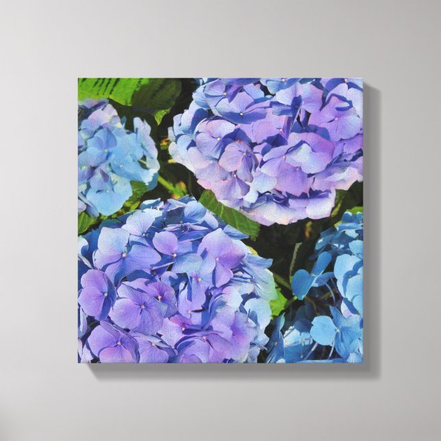 Lila Hydrangea Plant Canvastryck (Framsida)