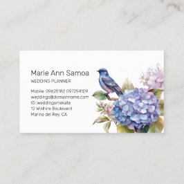 Lila Hydrangea ut med Charm Visitkort
