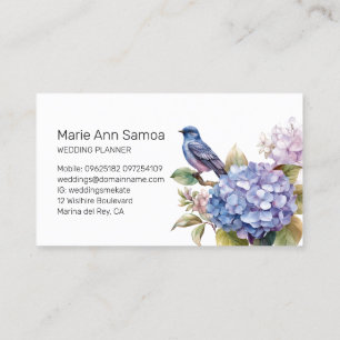 Lila Hydrangea ut med Charm Visitkort