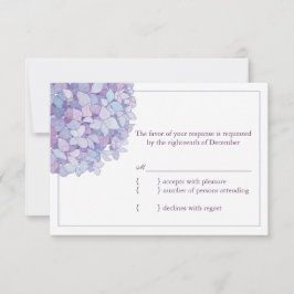 Lila Hydrangeas Blommigt Bröllop OSA Kort