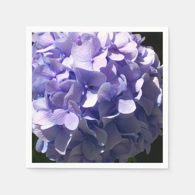 Lila Hydrangeas lila blommor Pappersservett (Framsidan)