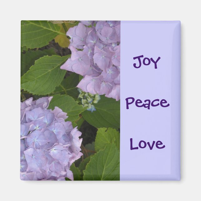 Lila Hydrangeor Magnet (Framsidan)