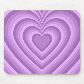 Lila Hypnotic Heart Kärlek Mönster Musmatta
