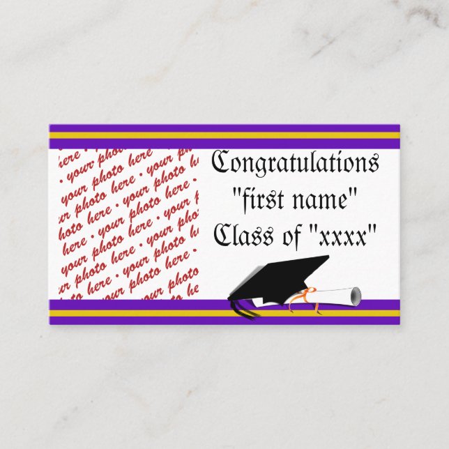 Lila i Färg och Ram i Guld Studenten (Framsida)