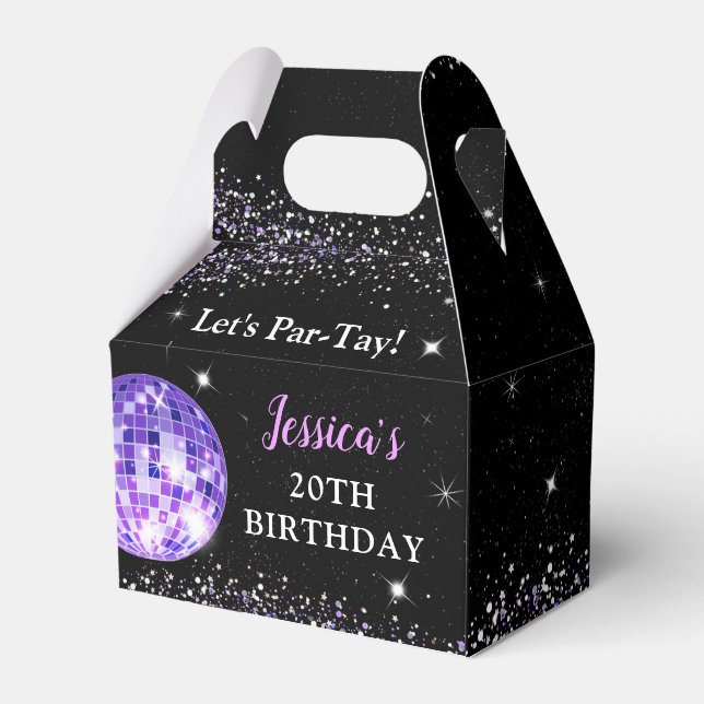 Lila i hennes födelsedag Era Party Presentaskar (Framsidan Sidan)