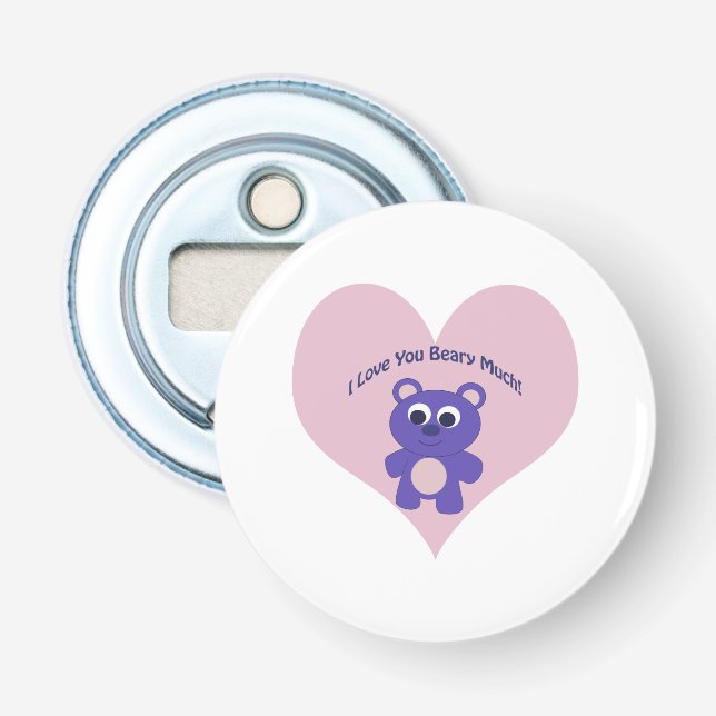 Lila i kärlek, du Beary Mo! Flasköppnare (Framsidan)