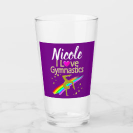 LILA I KÄRLEK GYMNASTICS DESIGN GLASKOPP