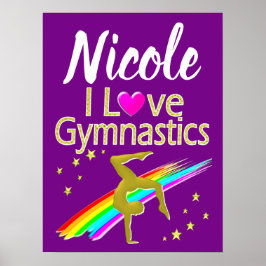 LILA I KÄRLEK GYMNASTICS DESIGN POSTER