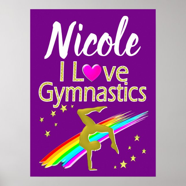LILA I KÄRLEK GYMNASTICS DESIGN POSTER (Framsidan)