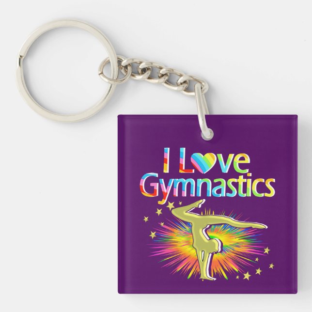 LILA I KÄRLEK GYMNASTICS KEYCHAIN (Framsidan)