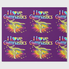 LILA I KÄRLEK GYMNASTICS WRAPPP PAPPER PRESENTPAPPER