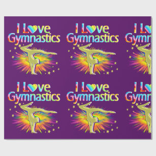 LILA I KÄRLEK GYMNASTICS WRAPPP PAPPER PRESENTPAPPER