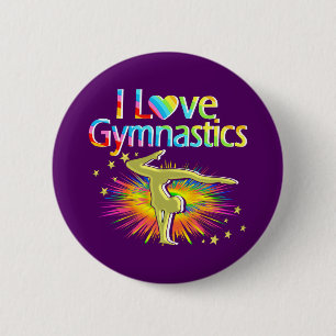 LILA I KÄRLEK GYMNASTISKA KNAPPEN KNAPP