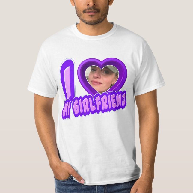 Lila I Kärlek My Girlkompis Photo Personlig T Shirt (Framsida)