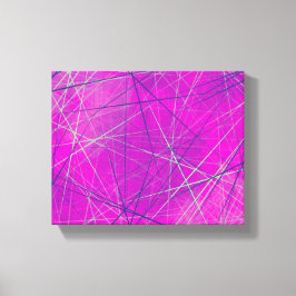 Lila i Rosa Network Linjer Abstrakt Canvastryck