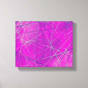 Lila i Rosa Network Linjer Abstrakt Canvastryck