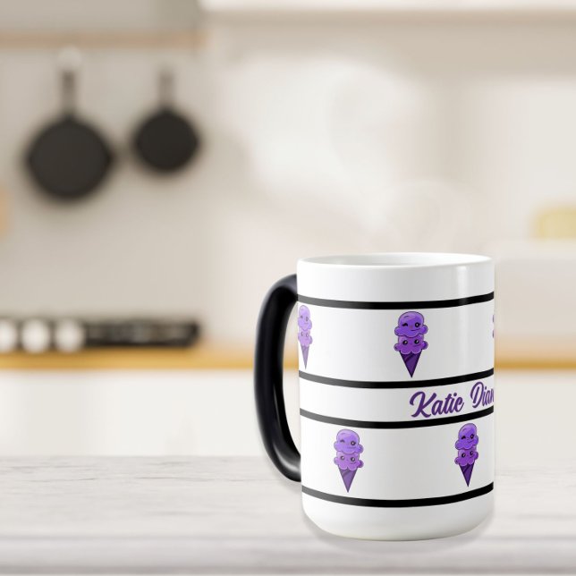 Lila Ice Cream Friends gullkawaii Specialty mugg (Skapare uppladdad)