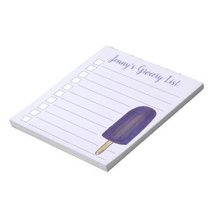 Lila Ice Lolly Lila Popsicle Livsmedel List Anteckningsblock