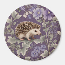 Lila Igel William Morris Inspirerad Blommig