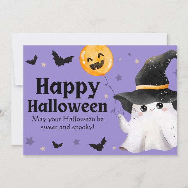 Lila Illustrative Happy halloween (Framsida)