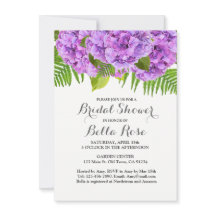 Lila inbjudningskort för möhippan