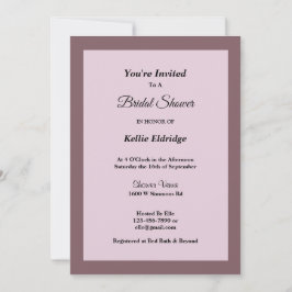 Lila/ Inbjudningskort för möhippan