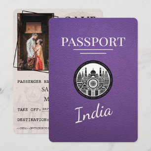 Lila Indien pass Spara datum Datumet