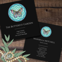 Lila Indigo Butterfly Mystical Mandala Turcos